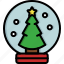 christmas, christmas tree, decoration, globe, ornament, snow, snow globe 