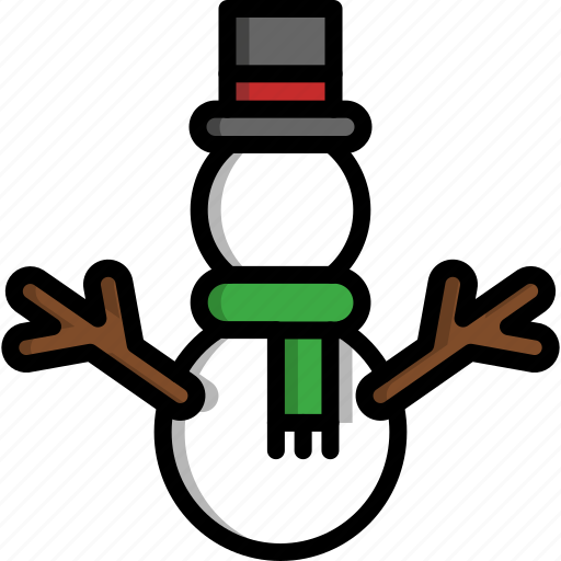 Christmas, cold, scarf, snow, snowman, top hat, winter icon - Download on Iconfinder