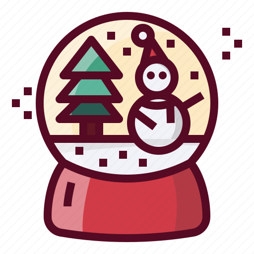 Christmas, decoration, globe, ornament, snow icon - Download on Iconfinder