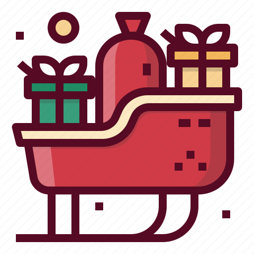 Christmas, claus, gifts, santa, sledge icon - Download on Iconfinder