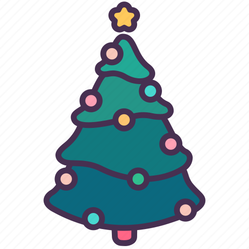 Christmas, decoration, holiday, new year, pine, star, tree icon - Download on Iconfinder