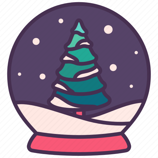 Christmas, globe, holiday, new year, pine, snow, tree icon - Download on Iconfinder