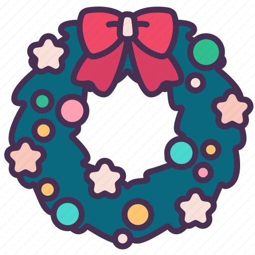 Ball, christmas, holiday, new year, stars, wreath, xmas icon - Download on Iconfinder