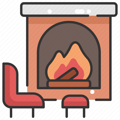 Bonfire, christmas, fire, fireplace, living room, warm, winter icon - Download on Iconfinder