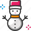 cold, snowman, winter 