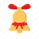 bell, christmas, decoration, ornament, ribbon, xmas
