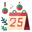 calendar, christmas, xmas, day, decoration 