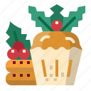 christmas, cupcake, cookie, dessert, sweet