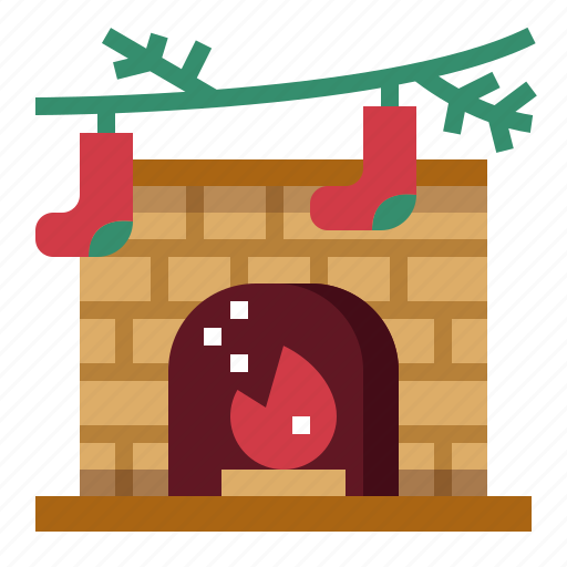 Christmas, brick, fireplace, xmas, winter icon - Download on Iconfinder