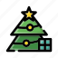 christmas, tree, decoration, winter, star, holiday, nature 