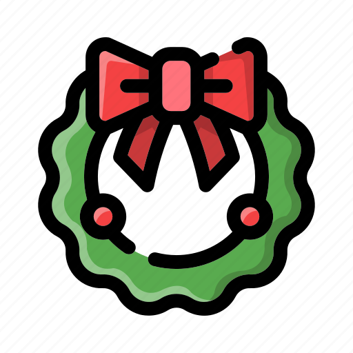 Christmas, wreath, decoration, merry, ornament, holly, garland icon - Download on Iconfinder