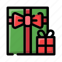 christmas, present, gift, box, celebration, ribbon, bow