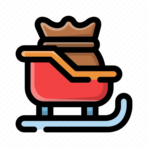 Sled, snow, sleigh, cold, sledge, outdoor, season icon - Download on Iconfinder