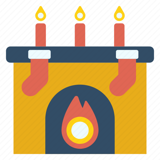 Fireplace, home, house, christmas, warm, winter, living room icon - Download on Iconfinder