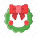 christmas, wreath, decoration, merry, ornament, holly, garland