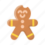 gingerbread, man, cookie, christmas, food, sweet, celebration 