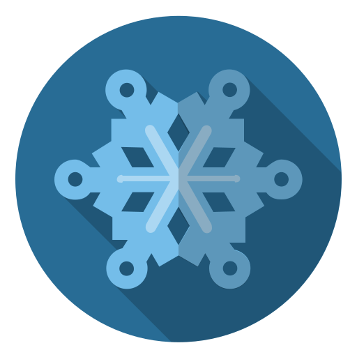 Blue, christmas, frost, snow, snowflake, winter, xmas icon - Free download
