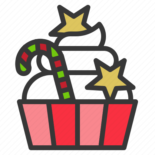 Cake, christmas, cupcake, dessert, food, sweets icon - Download on Iconfinder
