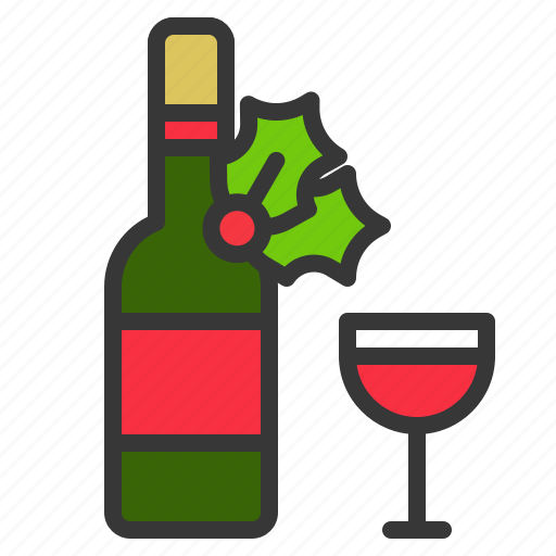 Alcohol, bottle, christmas, drinks, food, wine icon - Download on Iconfinder