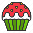 bakery, christmas, cupcake, food, muffin, sweets