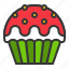 bakery, christmas, cupcake, food, muffin, sweets 
