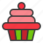bakery, christmas, cupcake, food, muffin, sweets 