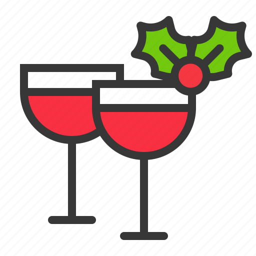 Beverage, champagne, christmas, drinks, food, wine icon