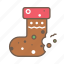 christmas food, cookie, food, socks, sweet, xmas cookie socks 