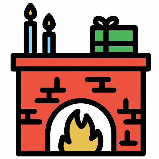 Fire, fireplace, christmas, christmas evening, holiday, xmas, vacation icon - Download on Iconfinder