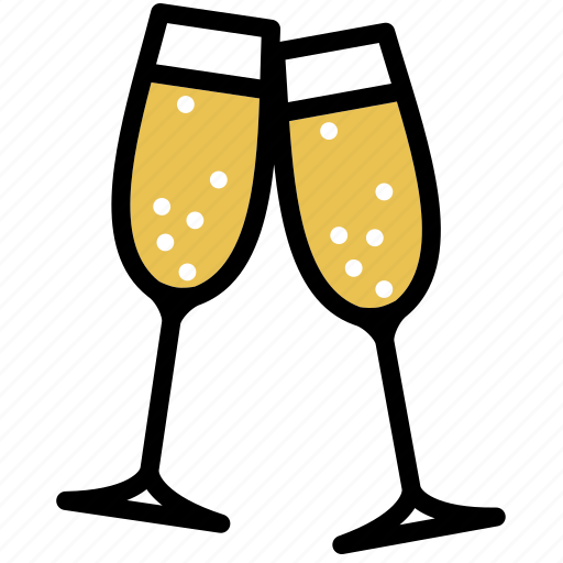 Glass, champagne, celebration, drink, party, alcohol, christmas icon - Download on Iconfinder
