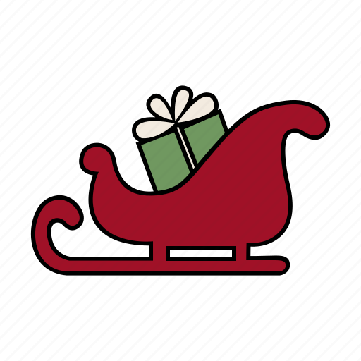 Christmas, holiday, ride, santa, sleigh, transport, xmas icon - Download on Iconfinder