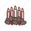 advent, candles, christmas, decoration, holly, ilex, ring 