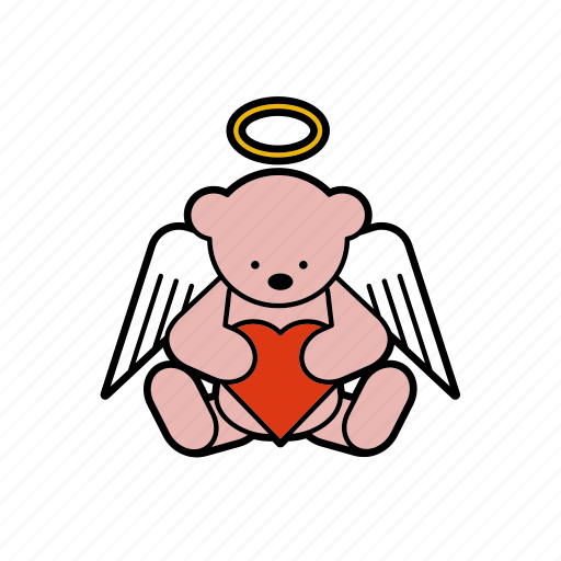 Angel, christmas, decoration, love, teddybear, toy icon - Download on Iconfinder