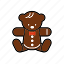 christmas, decoration, gingerbread, sweet, teddybear 