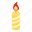 candle, christmas, decoration, glowing, holiday, isometric, wax 