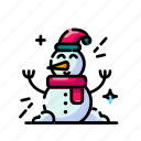 snowman, winter, snow, holiday, xmas, christmas
