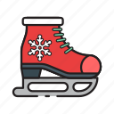 christmas, boot, ice skatting, shoe