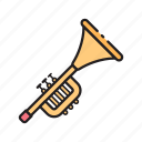 christmas, trumpet, music, instrument
