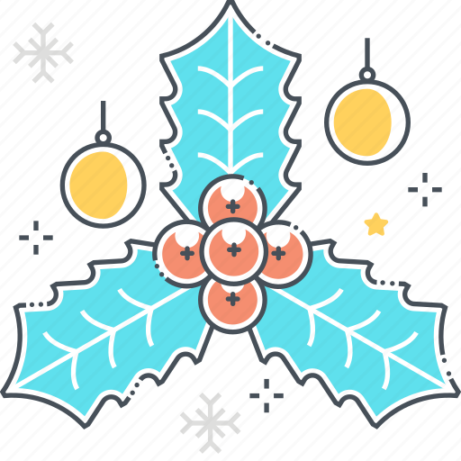 Christmas, decoration, decorative, green, holly berry, leaf, plant icon - Download on Iconfinder