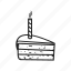 birthday, cake, candle, celebration, event, holiday, pie 
