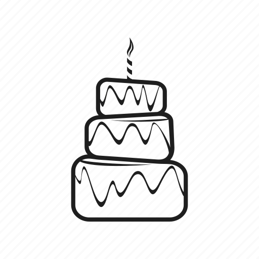 Birthday, cake, candle, celebration, event, holiday, pie icon - Download on Iconfinder
