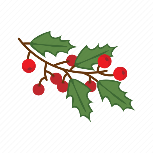 Christmas, decorations, flat, icon, evergreen, foliage, red icon - Download on Iconfinder