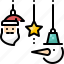 christmas, claus, decoration, face, ornament, santa, snowman 