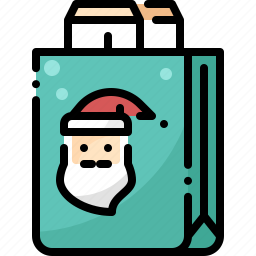 Bag, christmas, claus, gift, santa, shopping, xmas icon - Download on Iconfinder
