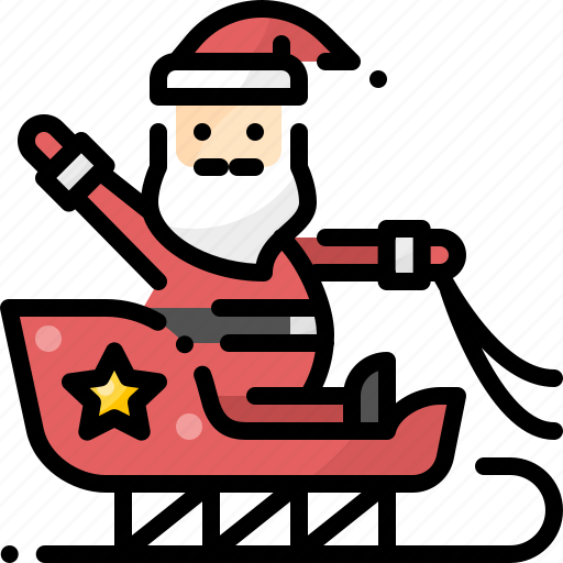 Avatar, christmas, claus, ride, santa, sleigh, xmas icon - Download on Iconfinder