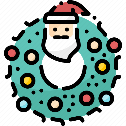 Christmas, claus, decoration, ornament, santa, wreath, xmas icon - Download on Iconfinder