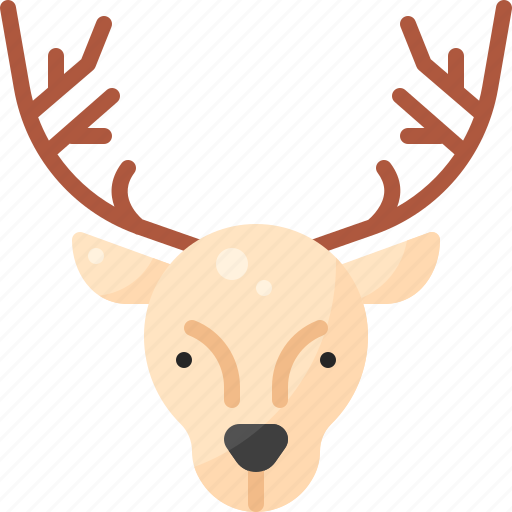 Animal, christmas, deer, face, head, nature, reindeer icon - Download on Iconfinder