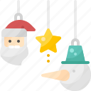 christmas, claus, decoration, face, ornament, santa, snowman