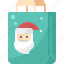 bag, christmas, claus, gift, santa, shopping, xmas 