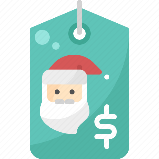 Claus, face, label, price, santa, shopping, tag icon - Download on Iconfinder